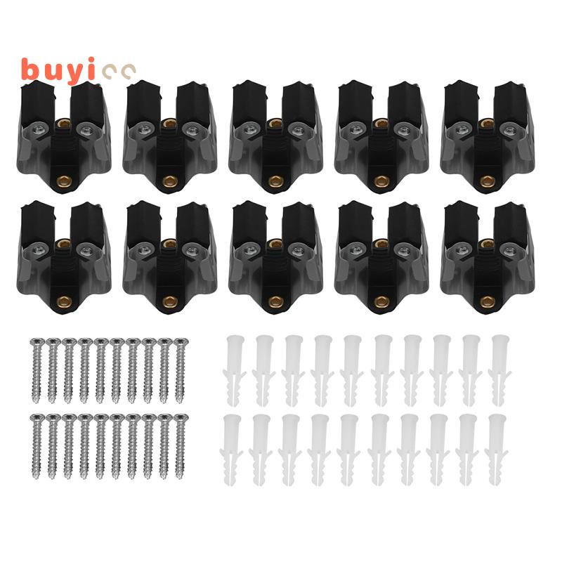 10pcs Broom Hanger Mop and Broom Holder Broom Organizer Grip Clips Wall