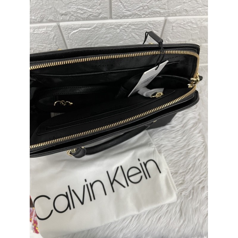 Calvin klein hayden saffiano leather fashion chain crossbody