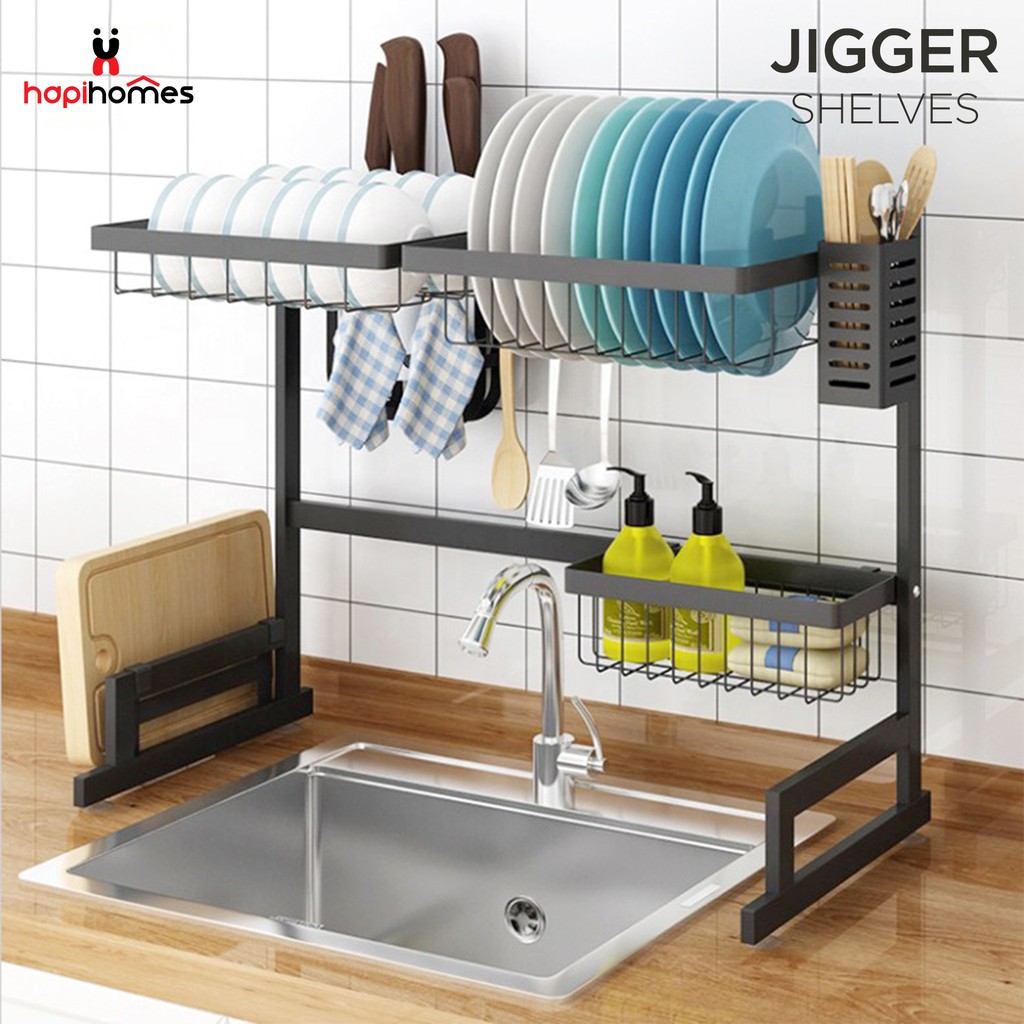 Hapihomes Jigger Dish Rack Kitchen Organizer 66 cm X 30 cm X 50 cm ...