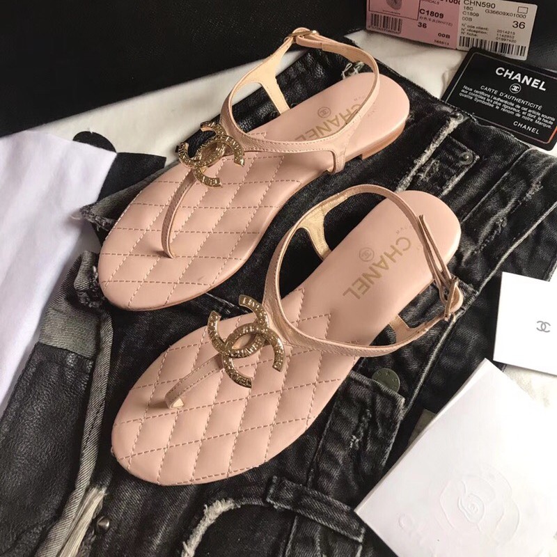 Chanel flat sandals store 2018