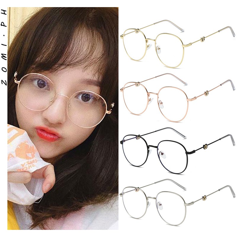 [ZOMI] Fashion Anti Blue Metal Frame Panda Design Eyeglasses Anti ...