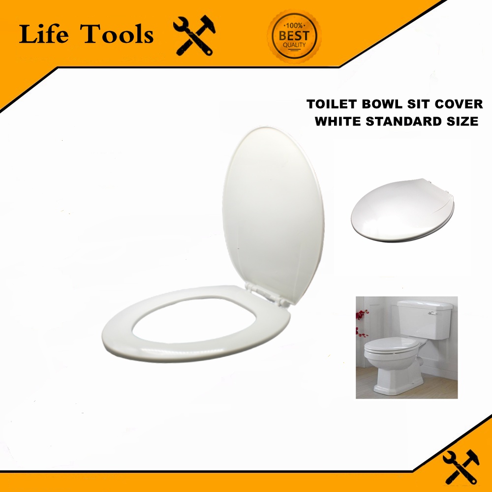 Toilet Bowl Sit Cover White Toilet Seat Cover Standard Size Shopee Philippines