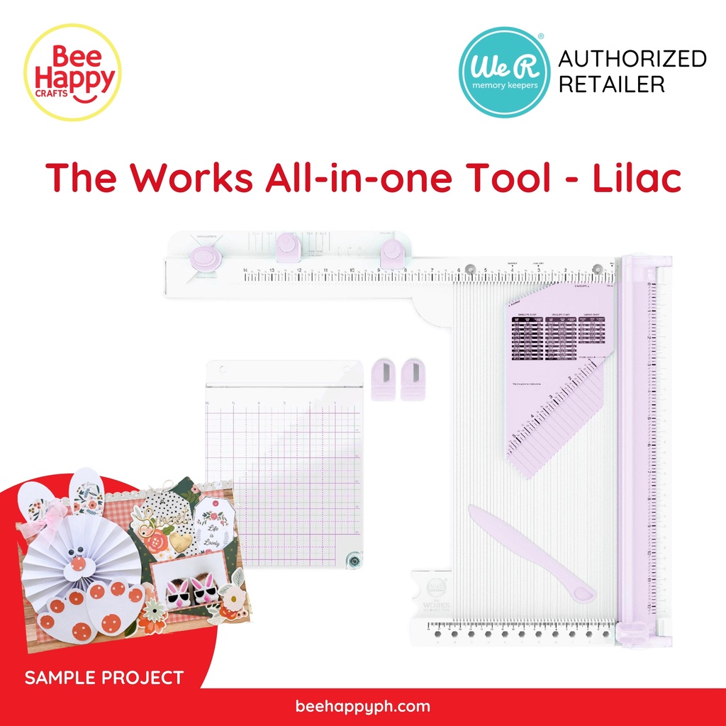 We R Memory Keepers The Works All-In-One Tool, 12-Piece Tool for Paper Crafts, Scrapbooking, Card Making, Envelopes Folding, Stamping, Bow Tying and More