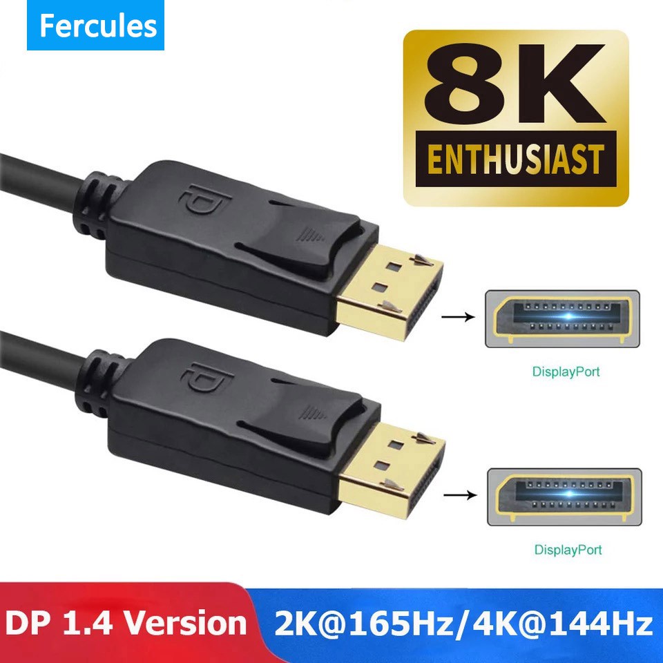 DisplayPort Cable 1.4, Infinnet 8K DisplayPort 1.4 1.4a Cable 2K 280Hz  240Hz 165Hz 4K 160Hz 144Hz 1080p 390Hz 360Hz Display Port DP 1.4 Cable HBR3