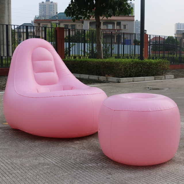 BBL Chair Inflatable Sofa Couch Lounge Bean Bag with Hole Ottoman for