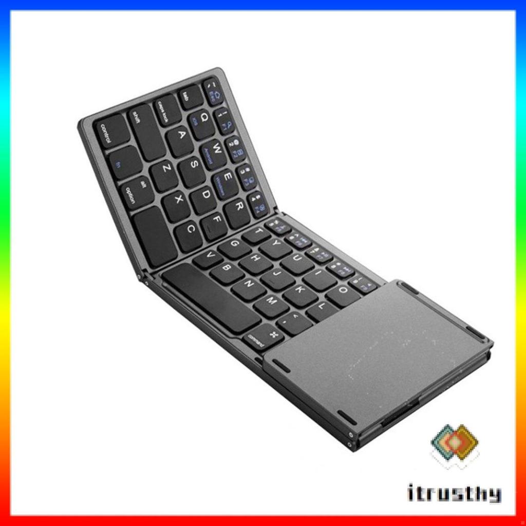 Mini Foldable Touch Mouse Keyboard Three-Fold Wireless Keyboard With ...