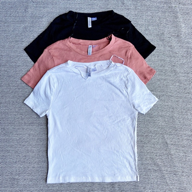 H M Basic Tops semi crop Shopee Philippines