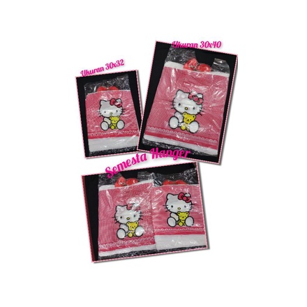 Hello kitty Handle Pattern Plastic Bag. Selling Price/pack (Contains ...