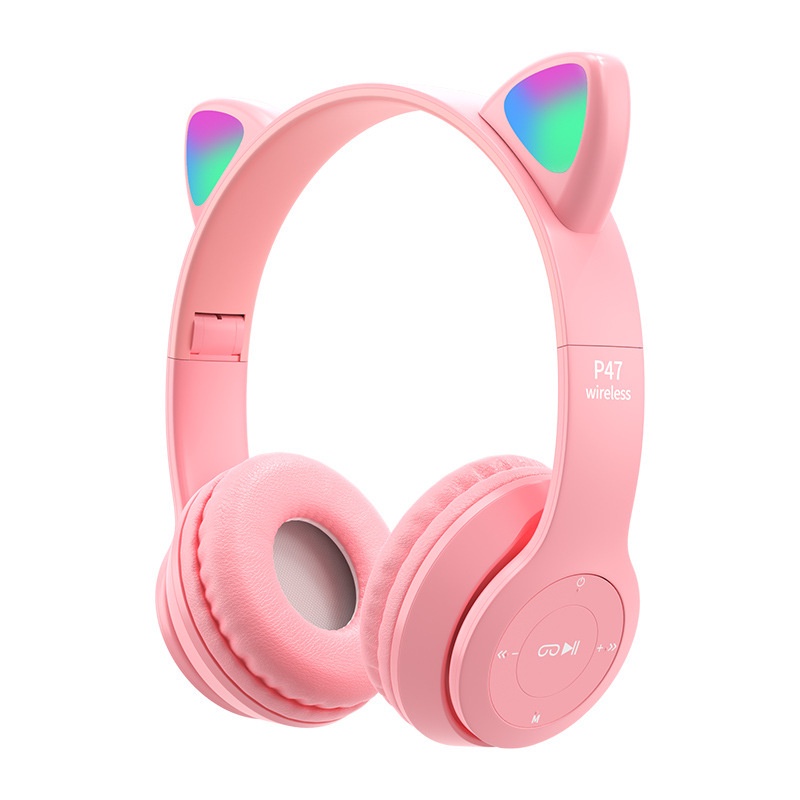 P47M Bluetooth Headphones Headset Headphone Cat Ear With Microphone ...