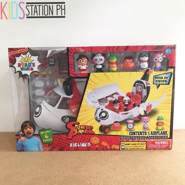 Ryan's world panda airplane clearance set with 6 figures