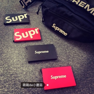 Supreme Leather ID Holder + Wallet Red - FW18 - US