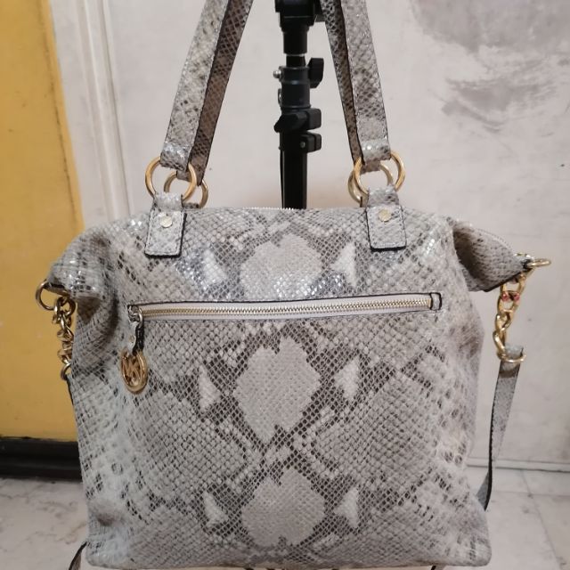 Michael Kors Snake Skin Two way bag Shopee Philippines