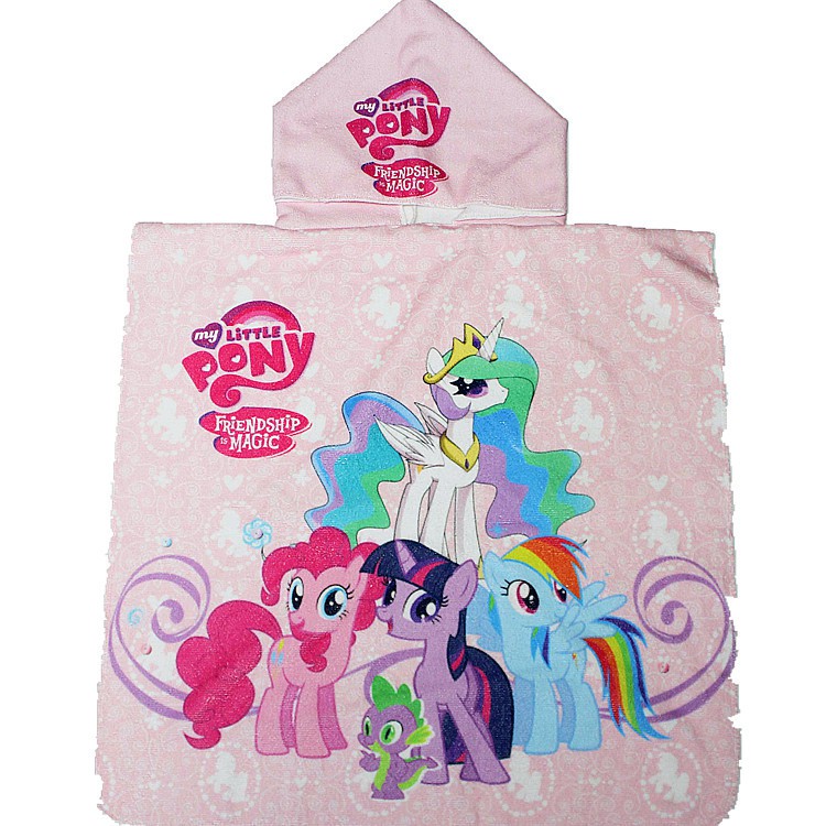 My Little Pony Unisex Boys Girls Hooded Poncho Swim Beach Towel