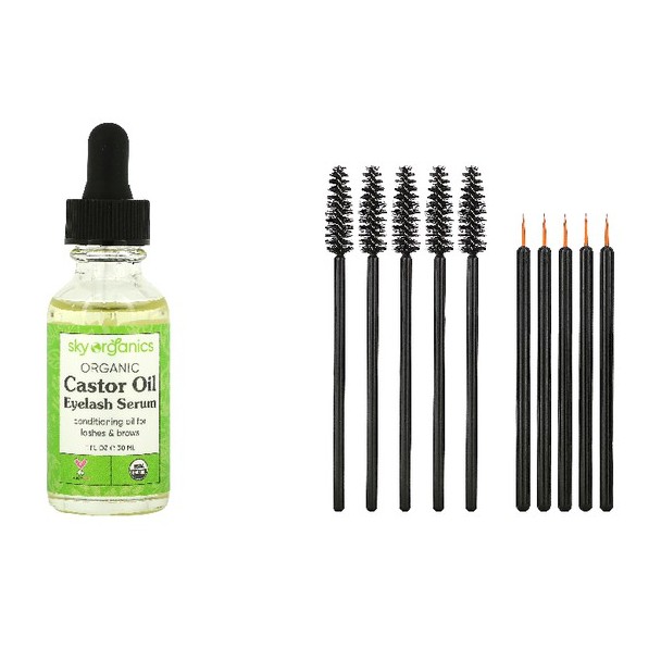 Sky Organics, Organic Castor Oil, Eyelash Serum, 1 fl oz (30 ml