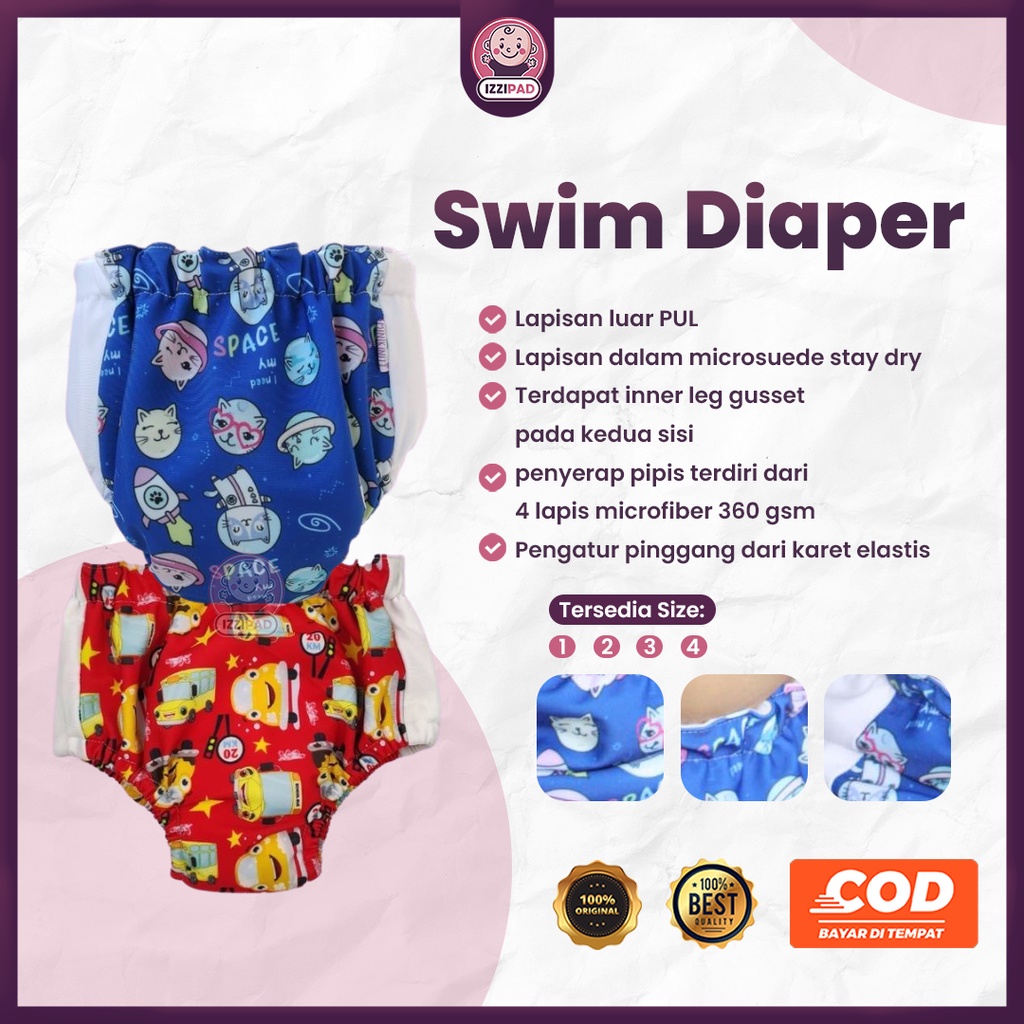 Swim Diapers Baby Swimming Diapers For Children Baby Anti Slip Waterproof Shopee Philippines