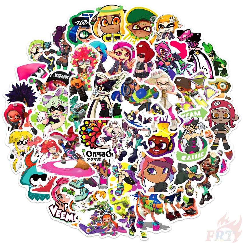 50Pcs/Set Splatoon Series 01 Stickers DIY Fashion Mixed Waterproof ...