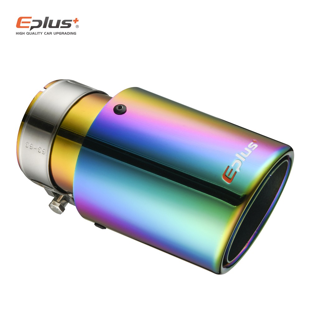EPLUS Car Muffler Tip Exhaust System Universal Crimping multicolor