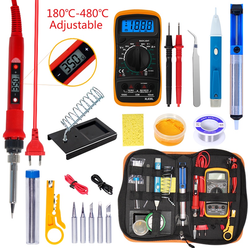 Temperature Electric Soldering Iron Kit 110V 220V 80W Soldering Iron