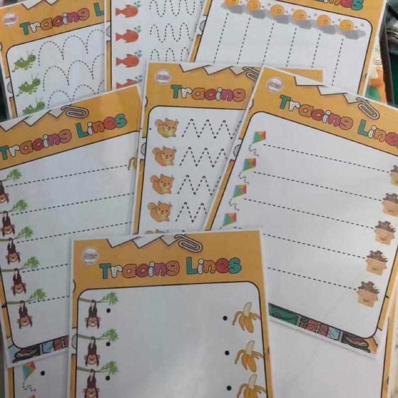 LINE TRACING Worksheets Write and Erase Writing Eraseable Kids Line ...