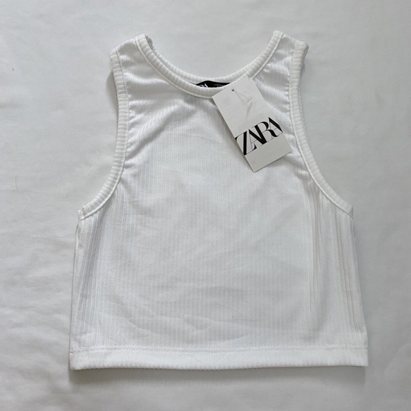 ZARA PASTEL RACERBACK Ribbed croptop (Stretchable) | Shopee Philippines