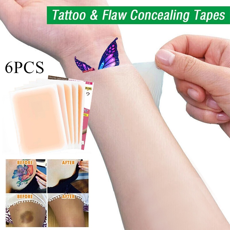 6 PCS Tattoo Concealing Stickers Skin Color Flaw Birthmark Concealing ...