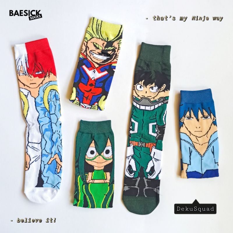 BA Anime Crew Socks Multi Colour Men Women Cotton Comfy Long Naruto ...