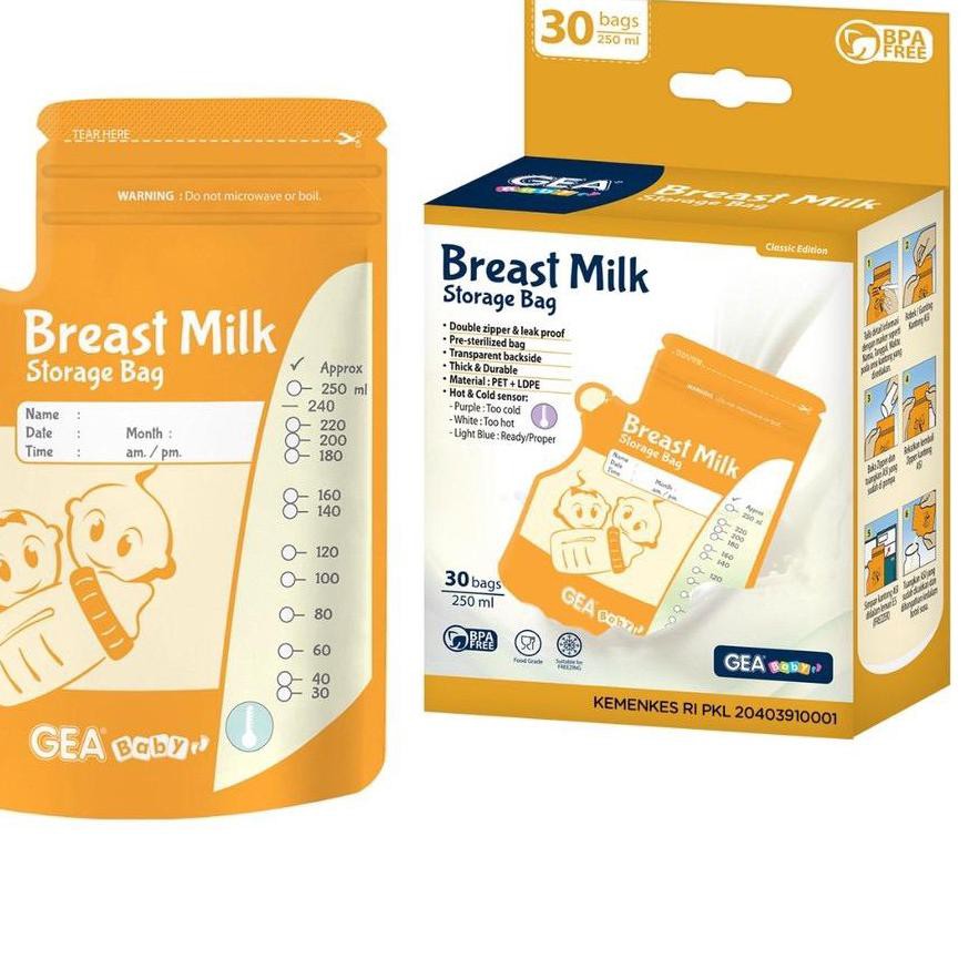 Breast Milk Bag With Gea Baby Heat Sensor 120ml 200ml 250ml Shopee
