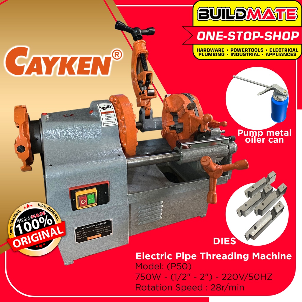 CAYKEN Electric Pipe Threading Machine 1/2 to 2