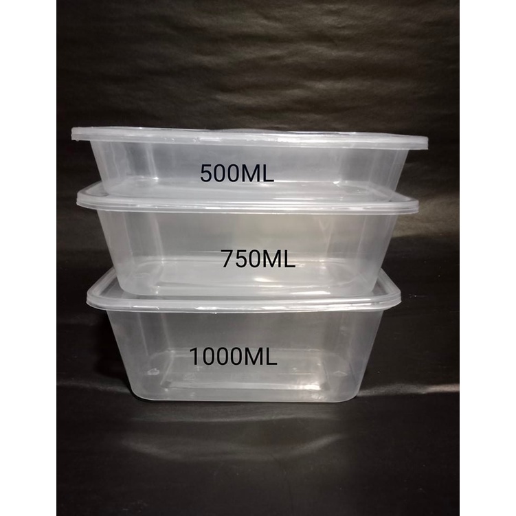 300 Pcs Food Containers with Lids 750 ml Clear Plastic Microwave Freezer  Safe