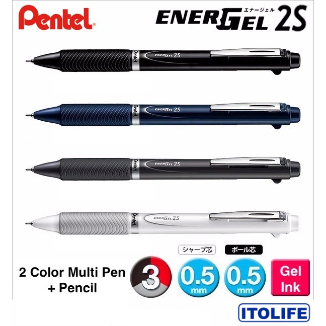 Pentel ENERGEL Color Gel Ink Multi Pen Pencil 1pc