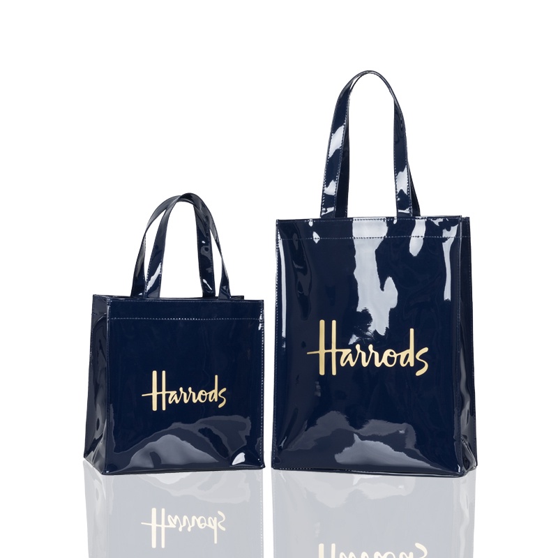 Harrods British Famous Product PVC Large Capacity Waterproof Shopping Bag Handbag Shoulder