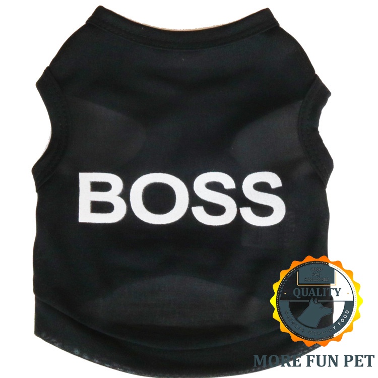 Dog Clothes BOSS Pet Dog Cotton Clothes Cute Dog Costume Vest Clothing ...