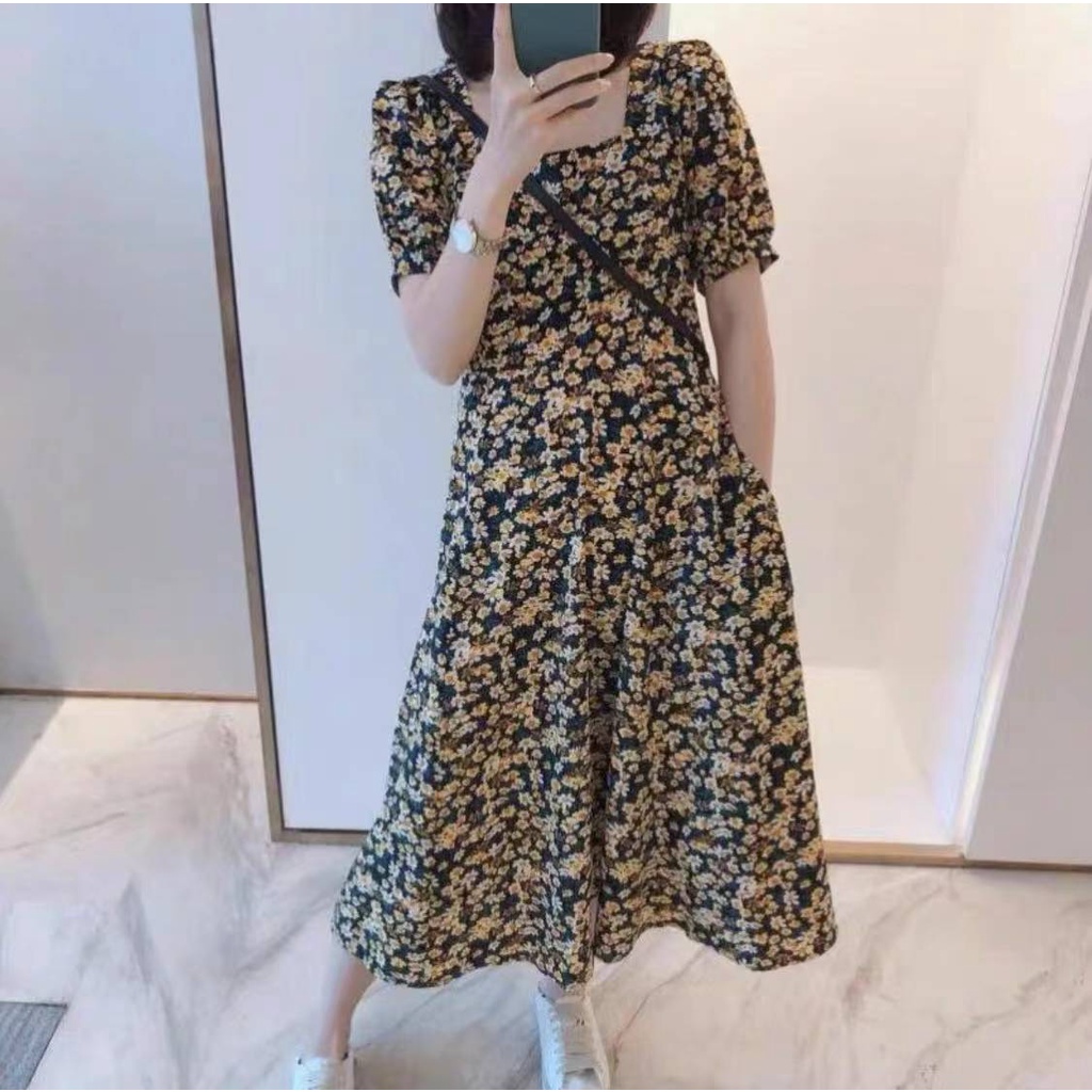 Floral maxi dress hot sale shopee