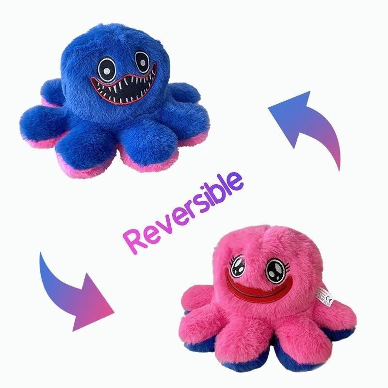 Poppy Playtime Doll Huggy Wuggy Toy Reversible Flip Octopus Plush Doll ...