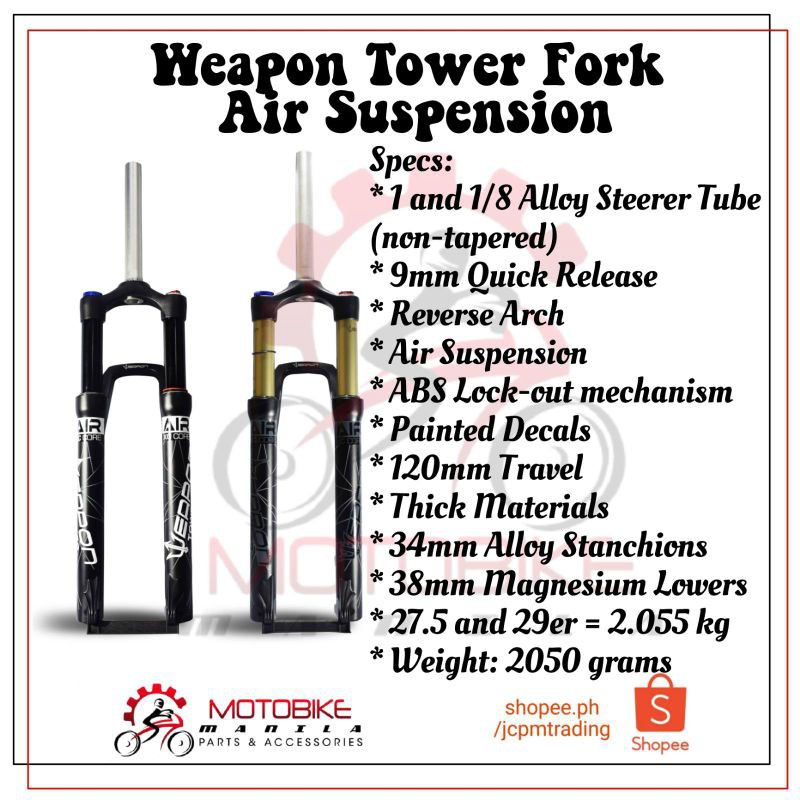 Weapon tower air fork 26er sale