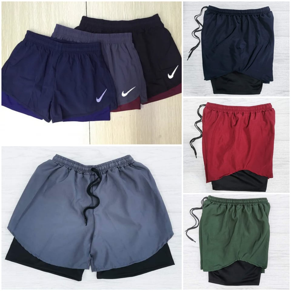 Running Short 2 in 1 Quick Drying Training Exercise Cycling Short UnisexGood Quality Shopee
