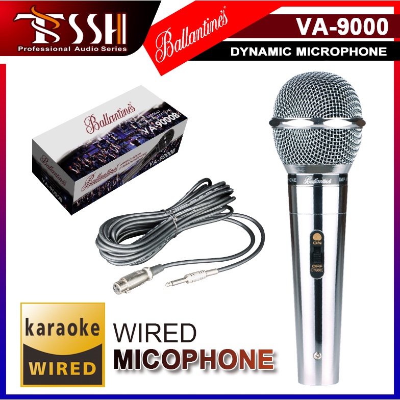 Ballantines VA-9000 Professional Wired Dynamic Microphone - 10M Wire ...