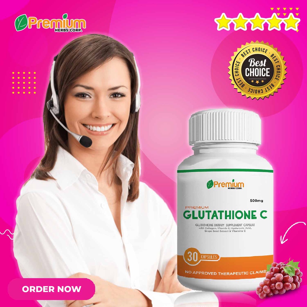 PHC03-A Premium Glutathione C (30 Capsules) with Ascorbic Acid ...