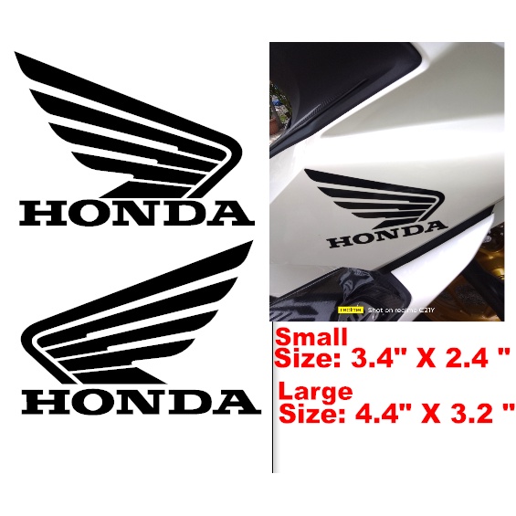 Honda logo Vinyl Sticker 2pieces Left and Right for Motorcycle L01 ...