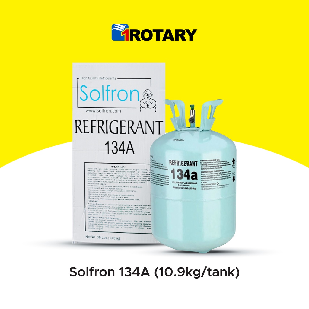 1ROTARY Solfron R134A 13.6kg Refrigerant Freon ic 1642 Shopee Philippines