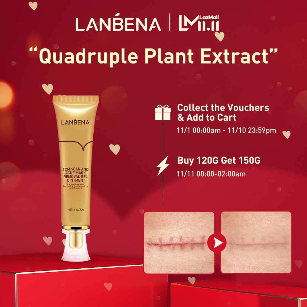 LANBENA TCM Scar Remover Gel Cream Stretch Marks Removal Ointment Acne