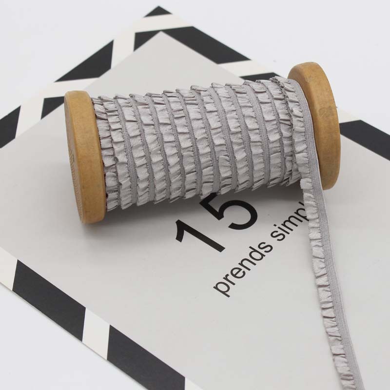 10 Yards/Roll 10mm Cloth Ruffle Stretch Unilateral Skirt Ribbon Wedding ...