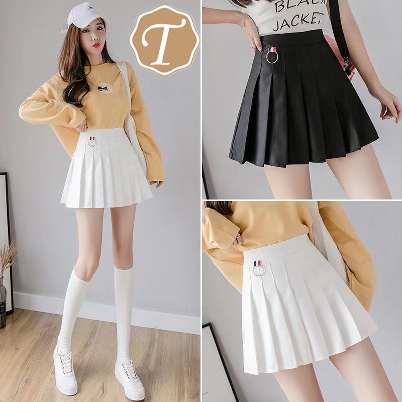 High waisted shop skirt korean fashion