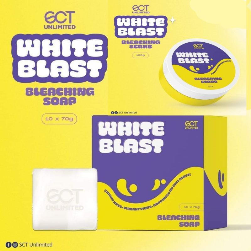 COD SCT Unlimited White Blast Bleaching Soap 1Pack 10s and White Blast ...