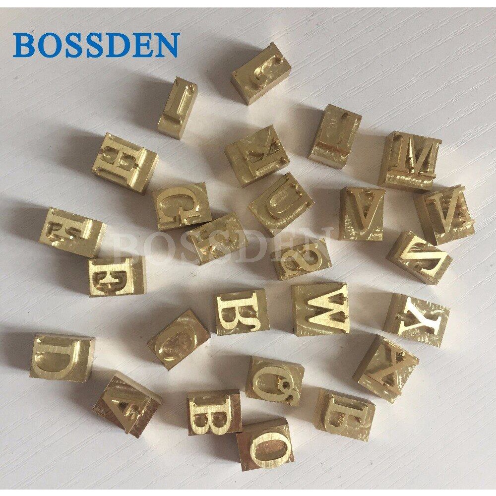 Bossden Foil Stamp Brass Letters Die Cut Mold Copper Alphabet For ...