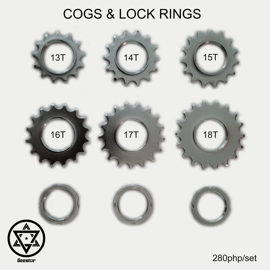 Cogs Lock Rings Fixed Gear Hubs Single Speed Track Hubs 13T 14T 15T 16T 17T 18T 16 17 18 teeth Cog Shopee Philippines