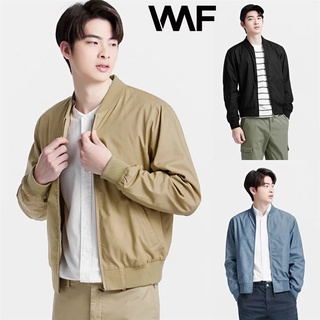WMF men s bomber jacket Korean trend tooling casual jacket simple solid color casual fashion Shopee Philippines