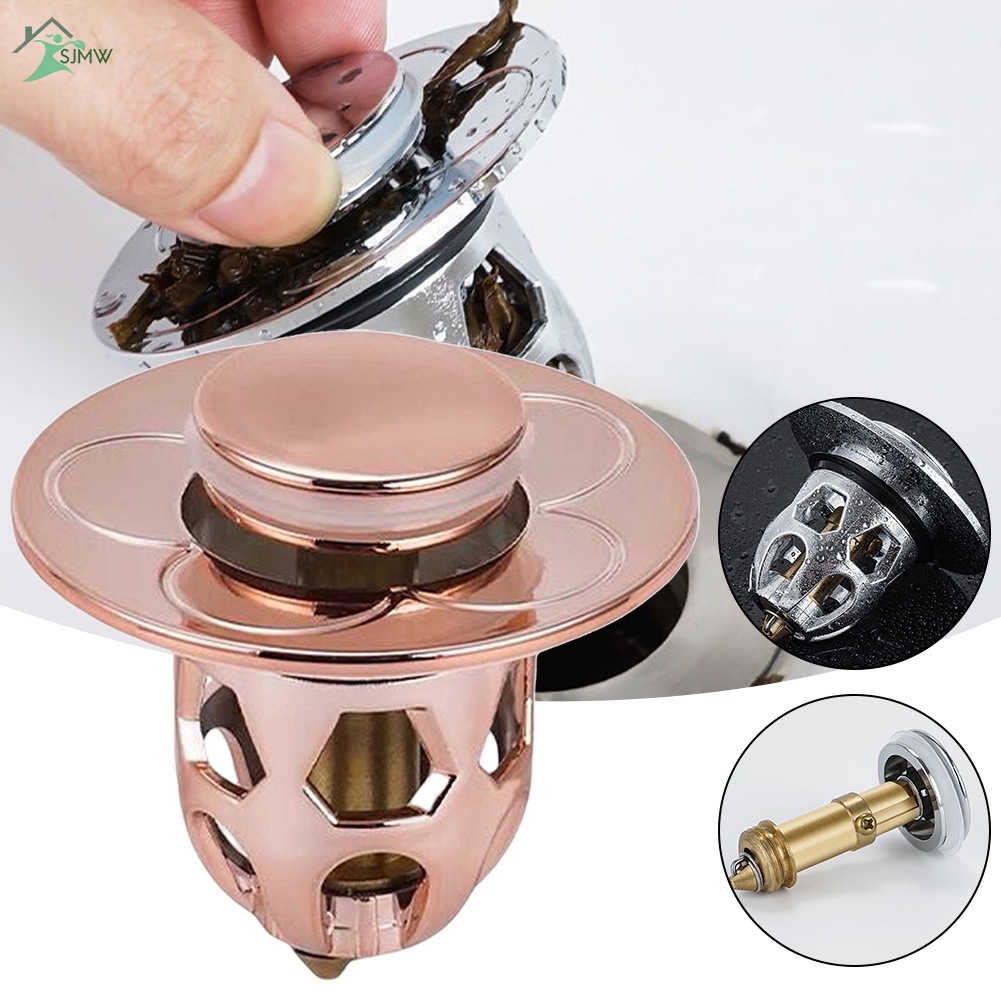Universal Washbasin Water Head Leaking Stopper PushType Copper Basin