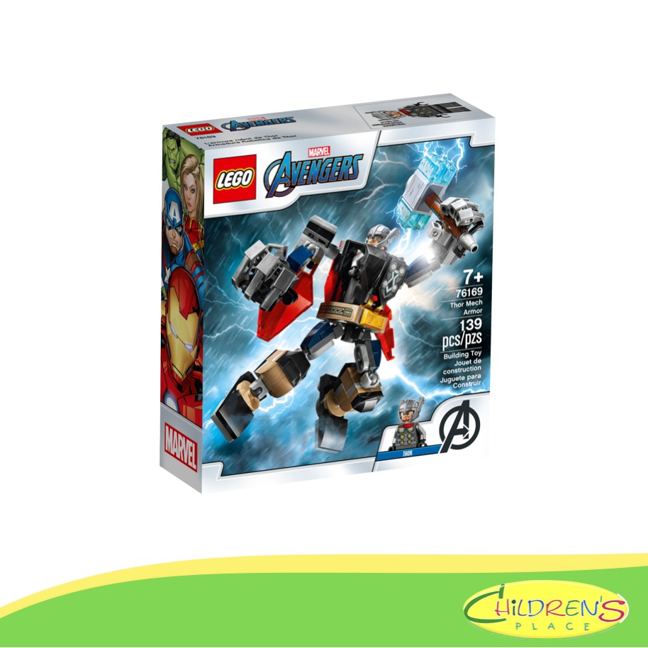 LEGO Super Heroes 76169 Thor Mech Armour Age 7 Building Blocks 2021 139pcs Shopee Philippines