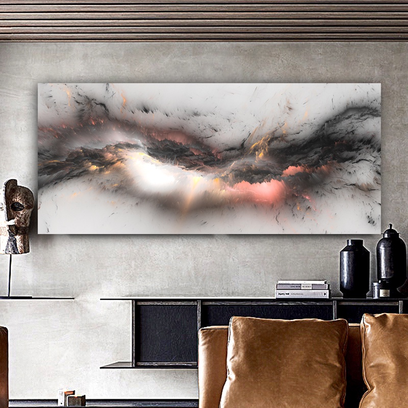 Poster Toile Nuage – Peinture Abstraite Cloud – Art Déco Murale – Sans Cadre